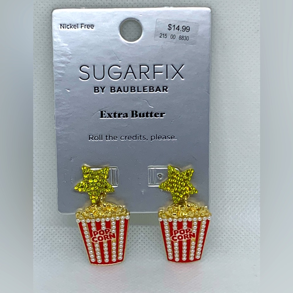 NWT Popcorn  pierced earrings by Sugarfix by Baublbar